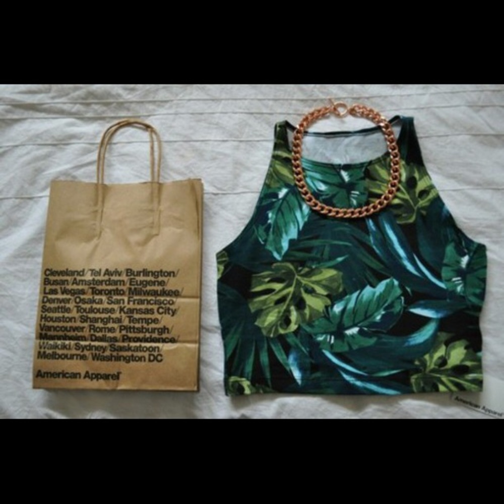 American Apparel Leaf Print Top - Picture 5 of 5